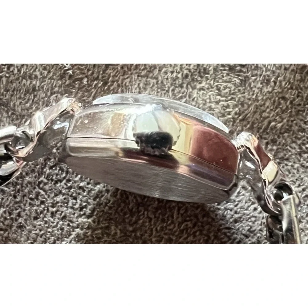 Vintage Ladies Benrus 17 Jewel Silver Tone Cocktail Mechanical Wind Watch - Picture 8 of 9